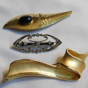 Vintage Estate Brooch Pins Lot of 3